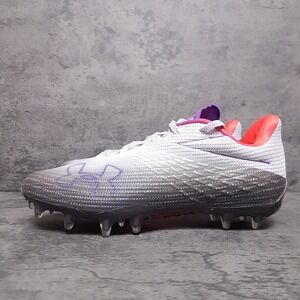 UNDER ARMOUR Blur Smoke MC Football Cleats Womens Size 9.5 Grey‎ Purple